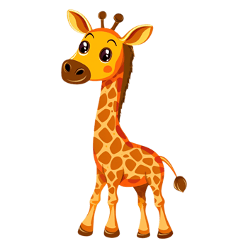 AI generated Sticker of a Giraffe On a Transparent Background - Ai Generated png
