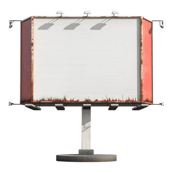 AI generated Blank Billboard on Transparent background - Ai Generated png