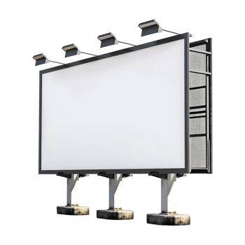 AI generated Blank Billboard on Transparent background - Ai Generated png