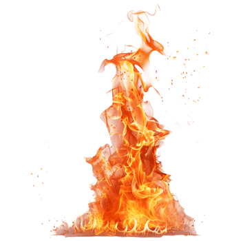 AI generated Fire on Transparent background - Ai Generated png