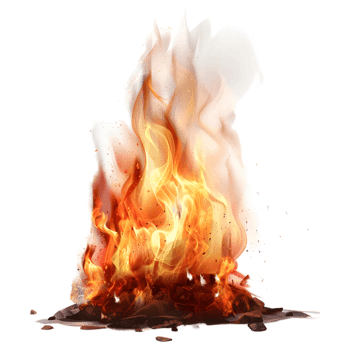 AI generated Fire on Transparent background - Ai Generated png