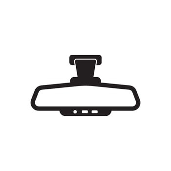 Car Rear View Mirror Icon. Vector Art Illustration.