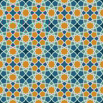 Arabic mosaic seamless pattern background vector