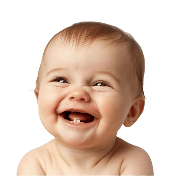 AI generated Smiling Baby Upper Shot with Transparent Background PNG for Versatile Use in Designs and Presentations