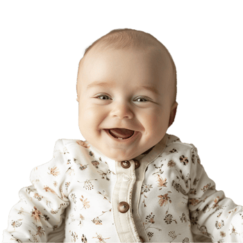 AI generated Smiling Baby Upper Shot with Transparent Background PNG for Versatile Use in Designs and Presentations