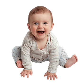 AI generated Smiling Baby Upper Shot with Transparent Background PNG for Versatile Use in Designs and Presentations