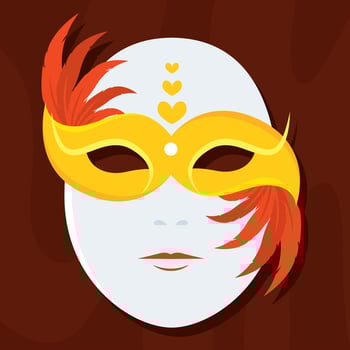 Colored carnival mask Festival Vector illustration