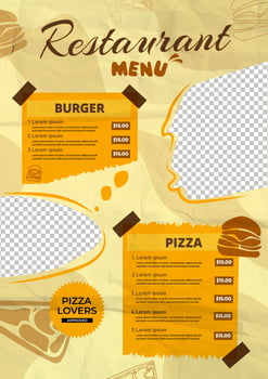Food restaurant menu layout editable template, menu list cafe black modern template, list menu layout and food poster restaurant for dinner lunch breakfast menu template vector