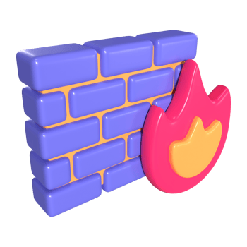 Firewall 3D Illustration Icon png