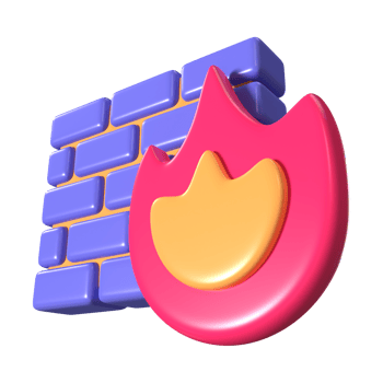 Firewall 3D Illustration Icon png
