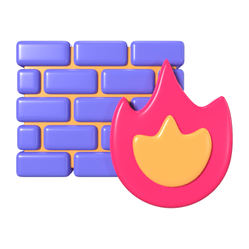 Firewall 3D Illustration Icon png