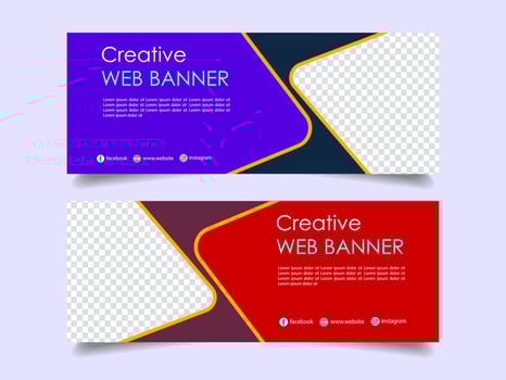 Creative corporate business marketing social media banner post template, Promotional banner for social media post, web banner and flyer, Sale banner for web and social media template vector