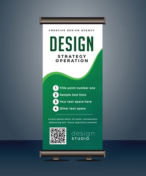 corporate business roll up banner standee pull up banner x banner template vector