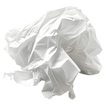 AI generated Crumpled Paper Ball on Transparent background - Ai Generated png