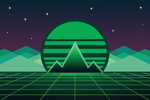 Futuristic Gradient Green Background vector