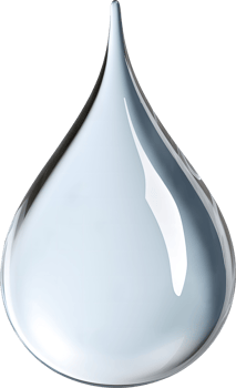 AI generated Realistic water drop element. Png transparent