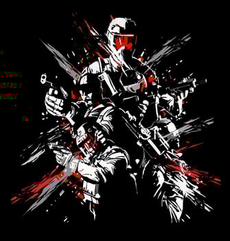this a battle situation image vector