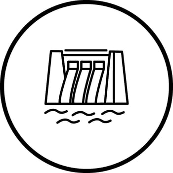 Water Dam Vector Icon