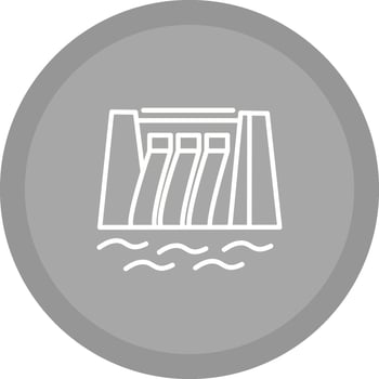 Water Dam Vector Icon