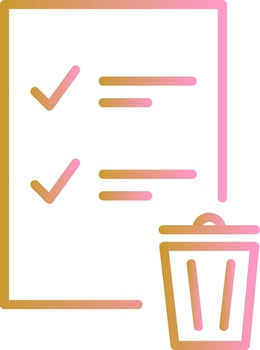 Trash List Vector Icon