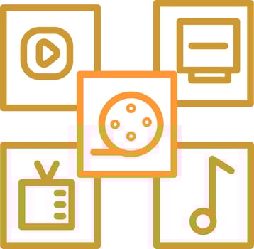 Multimedia Vector Icon
