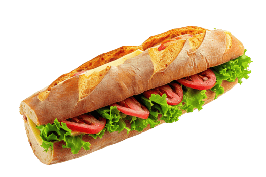 AI generated Sandwich Ciabatta diisolasi dengan latar belakang transparan png