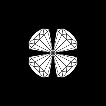 Diamond Composition, 4 Pieces, can use for Art Illustration, Icon. Symbol, Logo Gram, Pictogram, Website, Apps, Decoration, Ornate, or Graphic Design Element. Vector Illustration