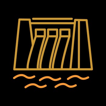 Water Dam Vector Icon