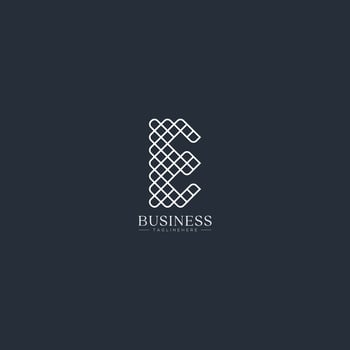 E letter logo alphabet icon geometric design vector symbol
