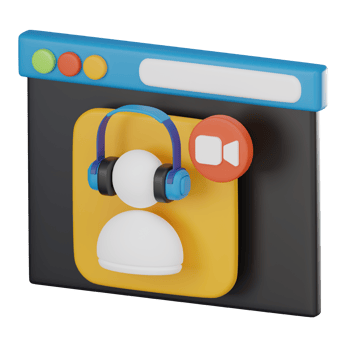 Digital Discourse, 3D Icon of Online Discussion Forum and Virtual Meeting Space. 3D Render png