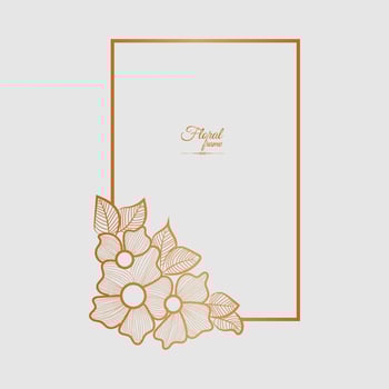 Decorative Vintage Frame With Floral Ornament vector