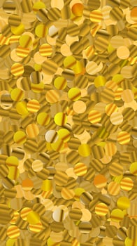 Sparkling Gold Sequins, Festive Background Closeup, Vertical Format vector