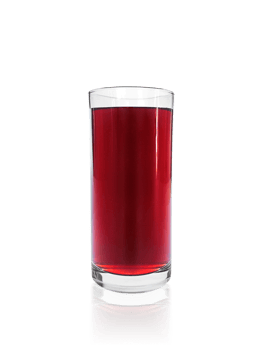 Pomegranate juice in a glass, transparent background png