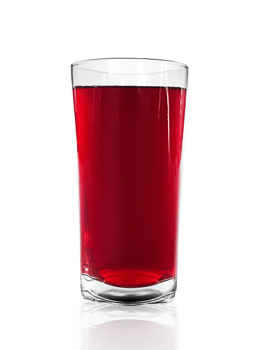 Pomegranate juice in a glass, transparent background png