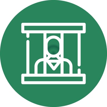 Prisoner Creative Icon Design vector