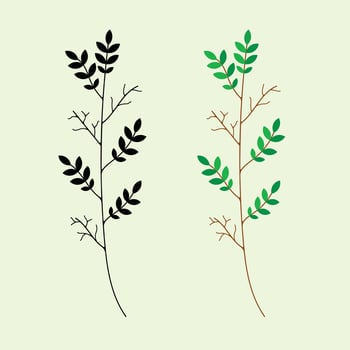 Flat design leaf silhouettes illustration vector