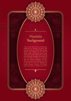 Luxury background with golden mandala ornament vector