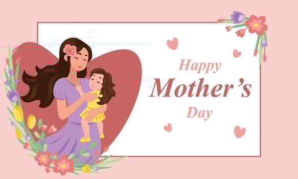 Beautiful delicate banner with flowers for spring holidays vector