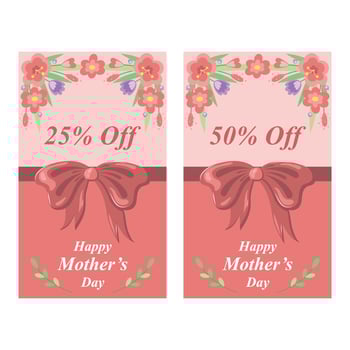 Beautiful delicate banner with flowers for spring holidays vector