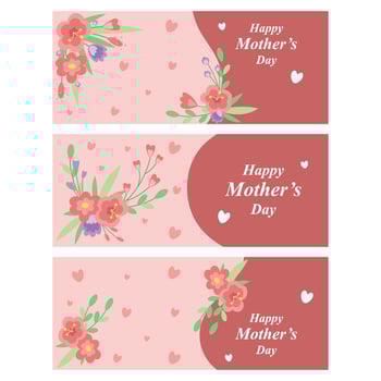 Beautiful delicate banner with flowers for spring holidays vector