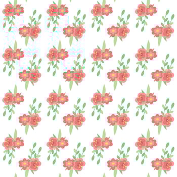 Cute spring seamless vector pattern with flowers