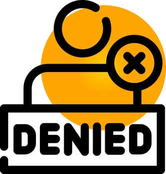 Denied Creative Icon Design vector