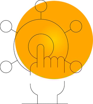Interactivity Creative Icon Design vector