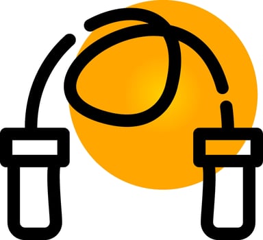 Skipping Rope Creative Icon Design vector