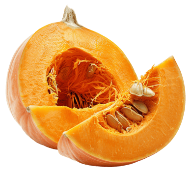 AI generated Fresh cut pumpkin pieces on transparent background - stock png. png