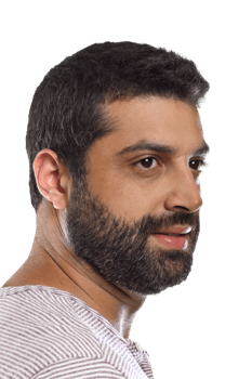 bearded young man in casual outfit on cutout background png