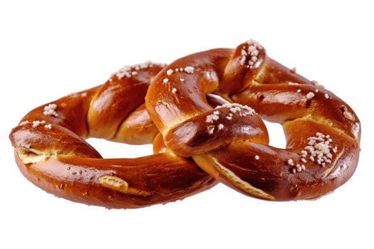 AI generated Delicious Pretzel with a Salted Crust and a Distinctive Isolated on Transparent Background png