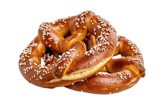 AI generated Delicious Pretzel with a Salted Crust and a Distinctive Isolated on Transparent Background png