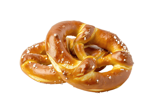 AI generated Delicious Pretzel with a Salted Crust and a Distinctive Isolated on Transparent Background png