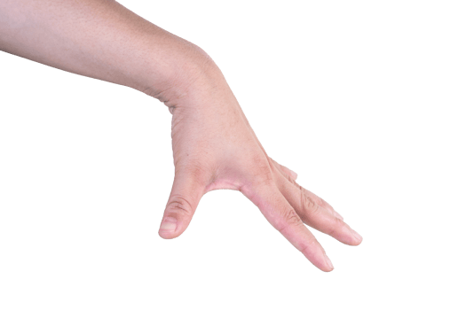 hand on isolated background clipping path png